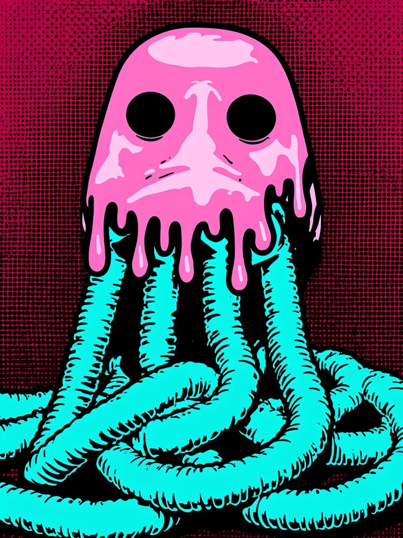 Maschera di gas - Pop Art plexiglass da ColorCrash Gallery