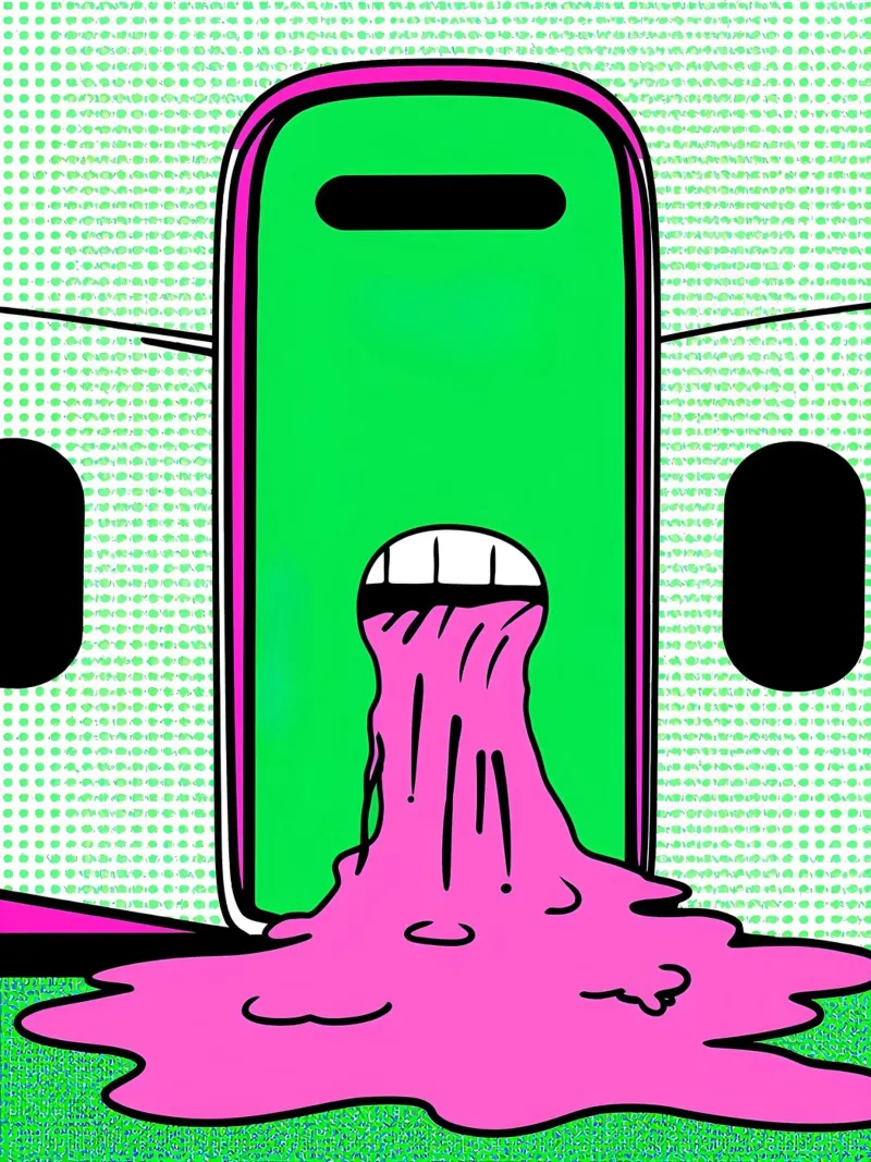 Découpage d'une porte d'avion - Pop Art poster avec cadre en aluminium de ColorCrash Gallery