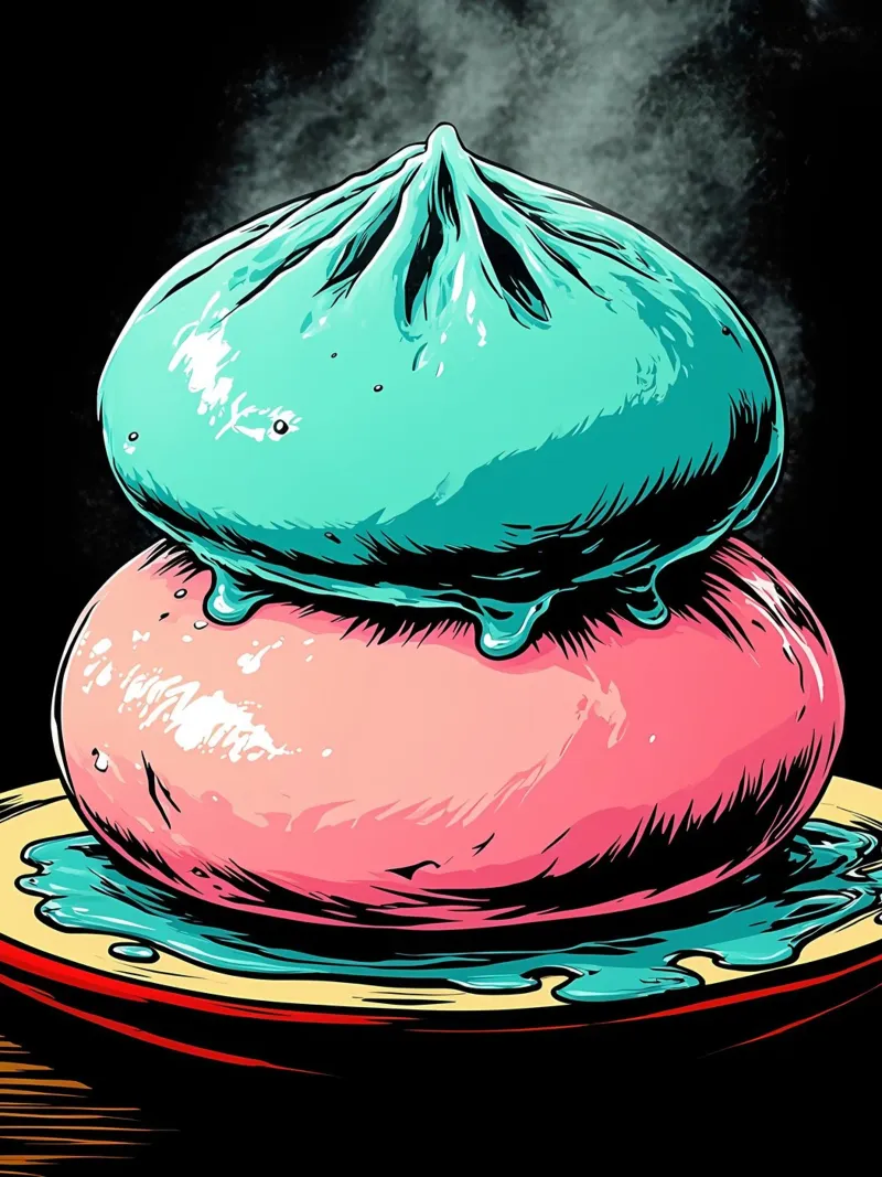Gnocchi - Pop Art alluminio dibond da ColorCrash Gallery