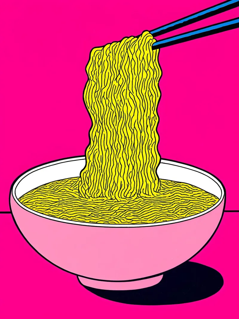 Tagliatelle - Pop Art pellicola backlit da ColorCrash Gallery