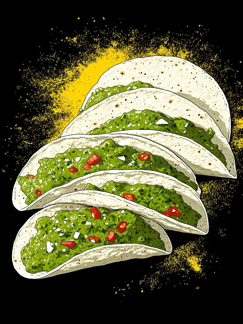 Tacos - Pop Art pellicola backlit da ColorCrash Gallery