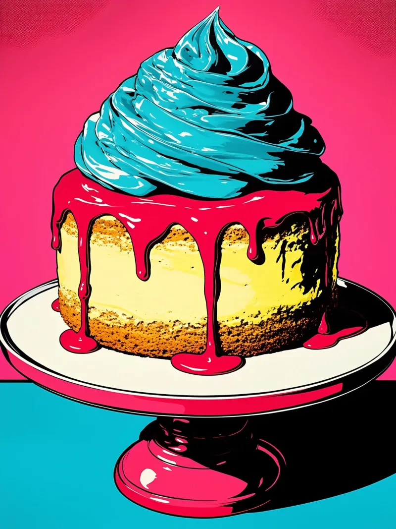 Torta - Pop Art pellicola backlit da ColorCrash Gallery