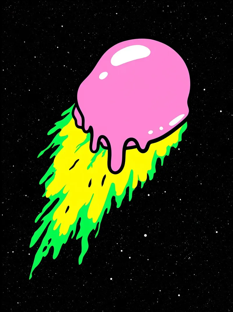 Meteoro en fusión - Pop Art metacrilato de ColorCrash Gallery