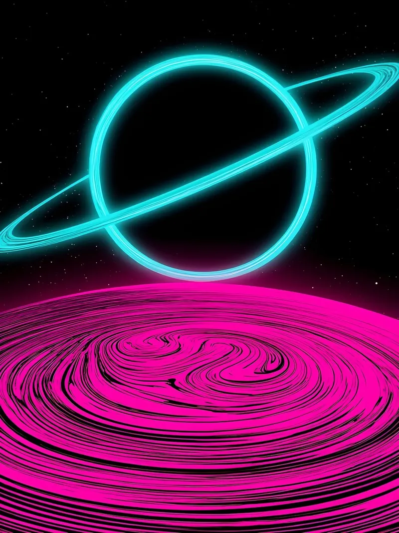 Planet With Ring - Pop Art hahnemühle by ColorCrash Gallery