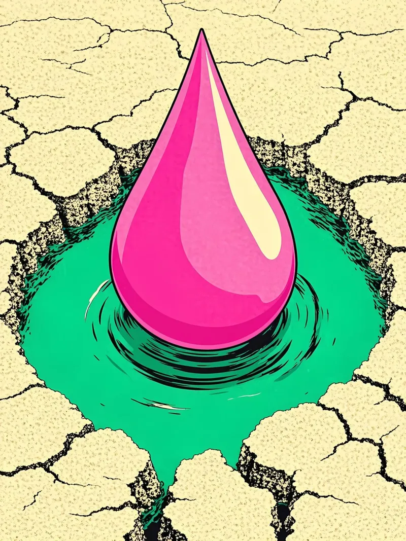 Teardrop - Pop Art pellicola backlit da ColorCrash Gallery