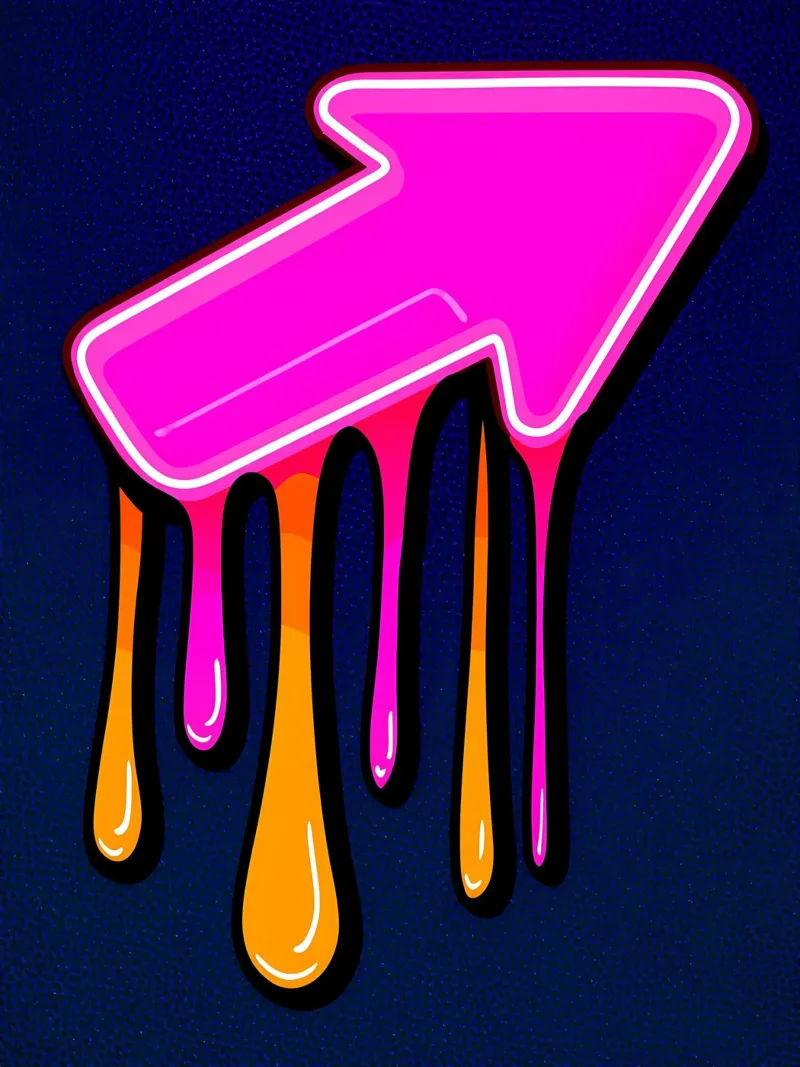 Pijl teken - Pop Art canvas met Baklijst van ColorCrash Gallery