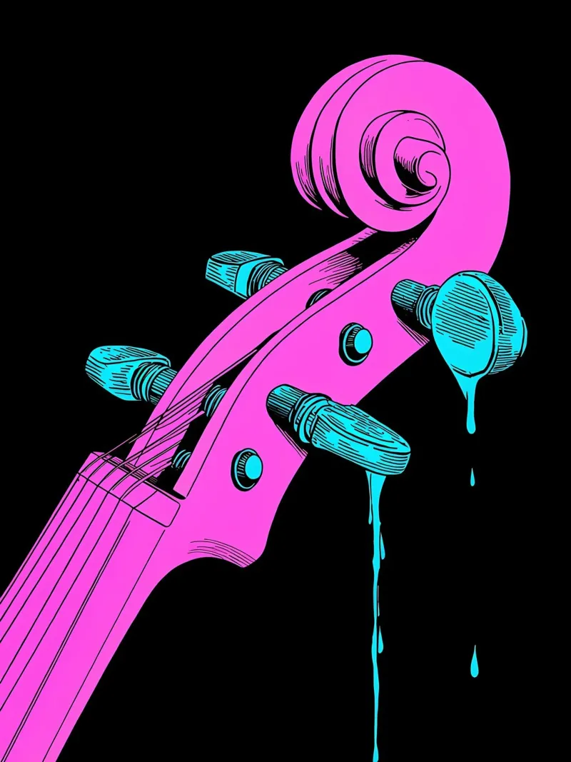 Violino che si scioglie - Pop Art plexiglass da ColorCrash Gallery