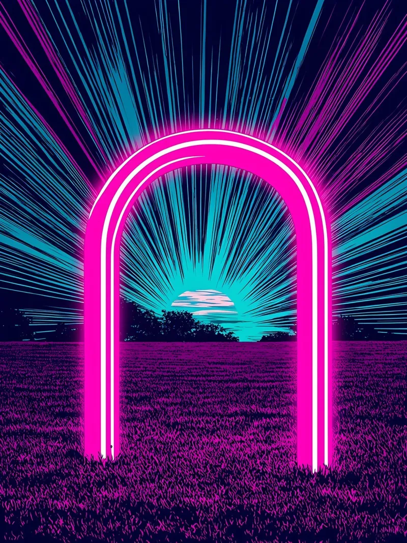 Arco luminoso - Pop Art pellicola backlit da ColorCrash Gallery