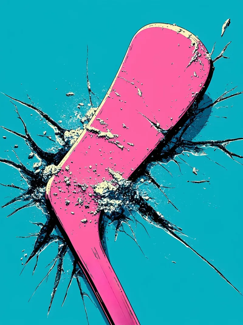 Bastone da hockey - Pop Art poster con telaio in alluminio da ColorCrash Gallery