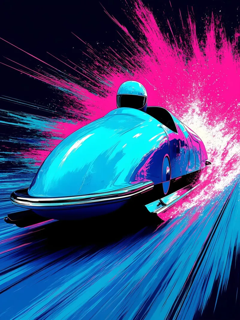 Auto da corsa - Pop Art pellicola backlit da ColorCrash Gallery