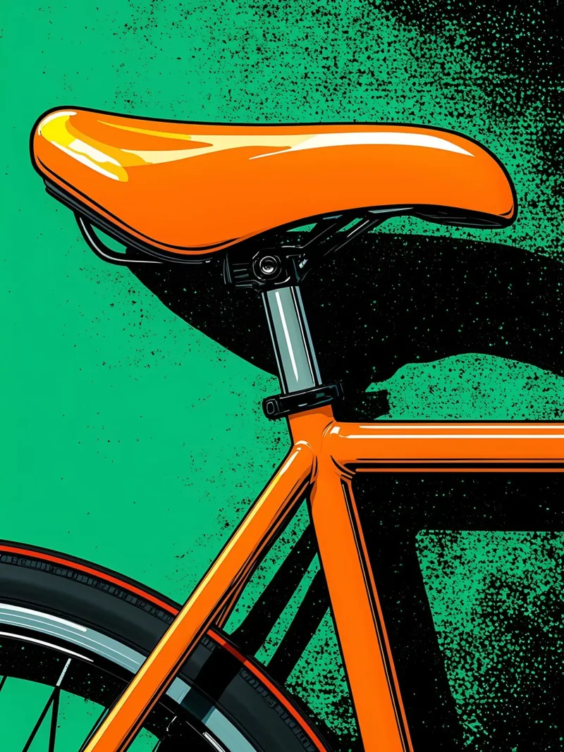 Biycle - Pop Art poster con telaio in plastica da ColorCrash Gallery