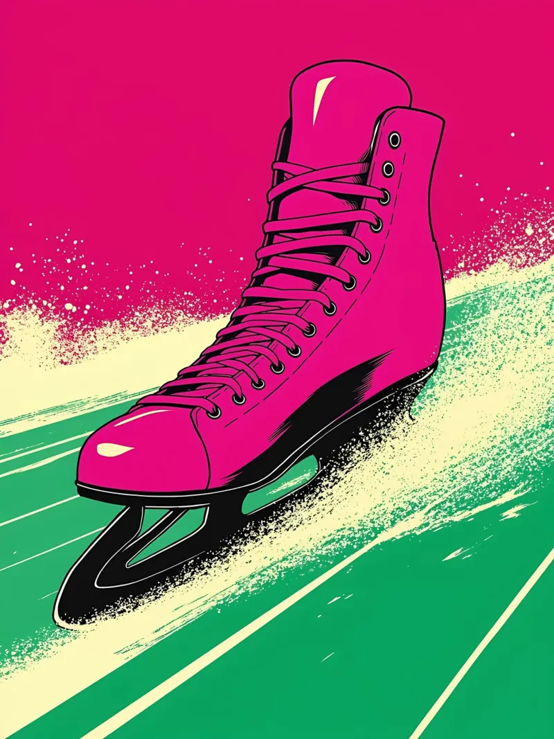 Patin à glace en mouvement - Pop Art panneau forex de ColorCrash Gallery