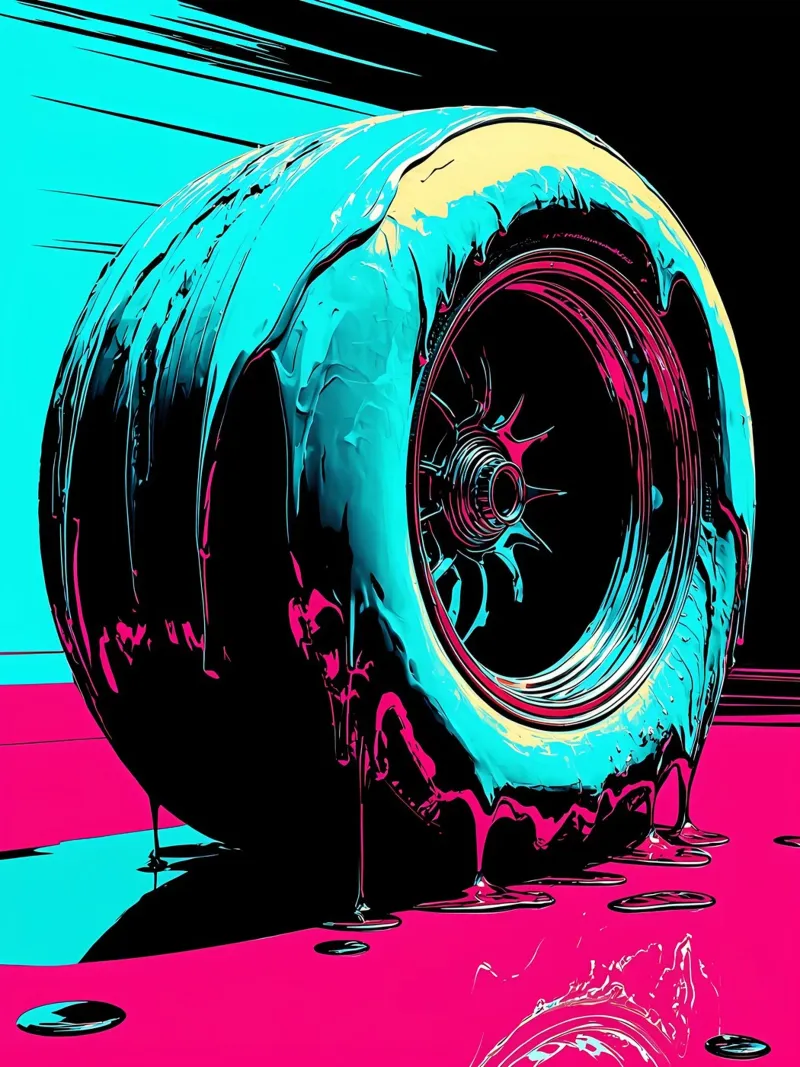 Fusione di pneumatici - Pop Art pellicola backlit da ColorCrash Gallery