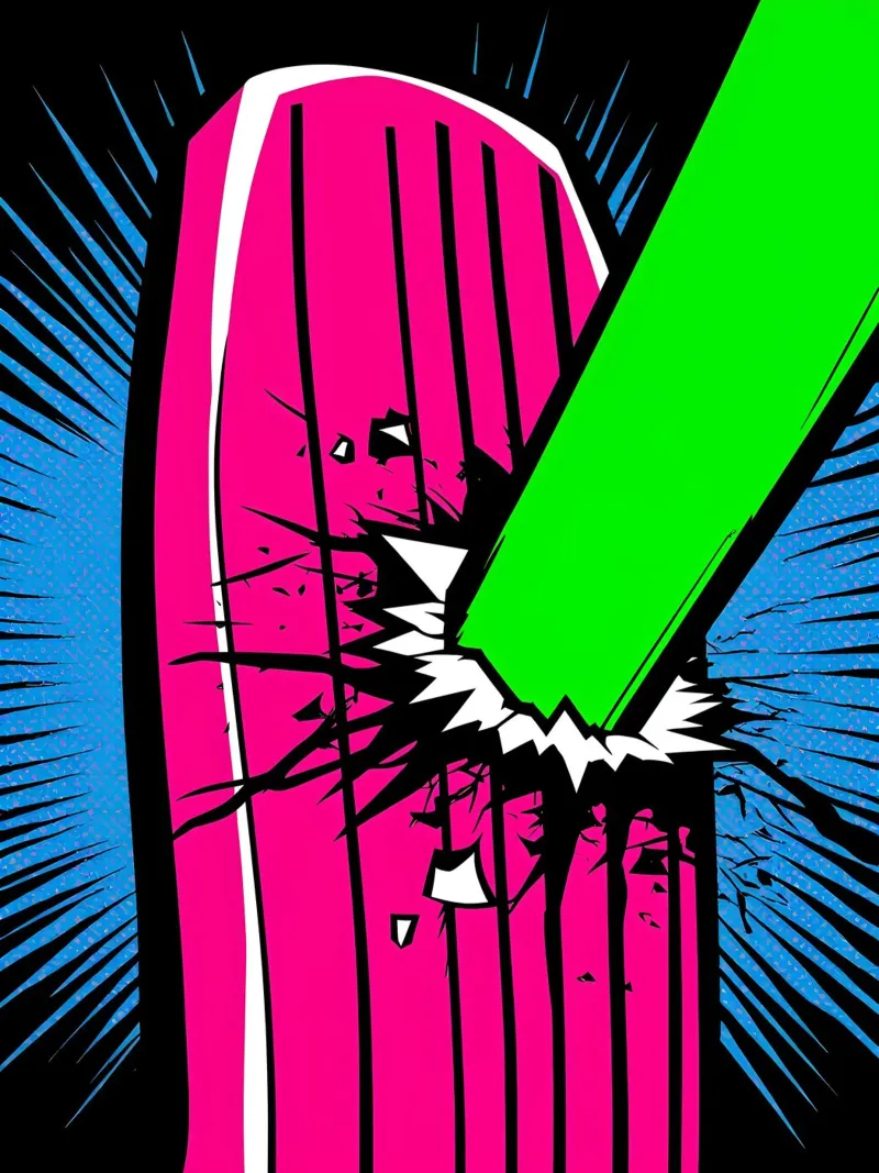 Un pipistrello raggiante - Pop Art pellicola backlit da ColorCrash Gallery