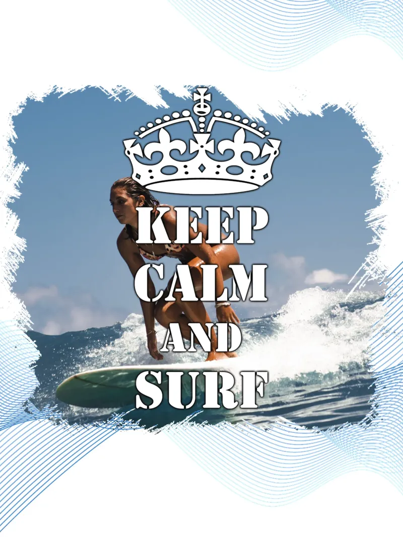 Mantieni la calma e naviga 80b alluminio dibond da surfer28