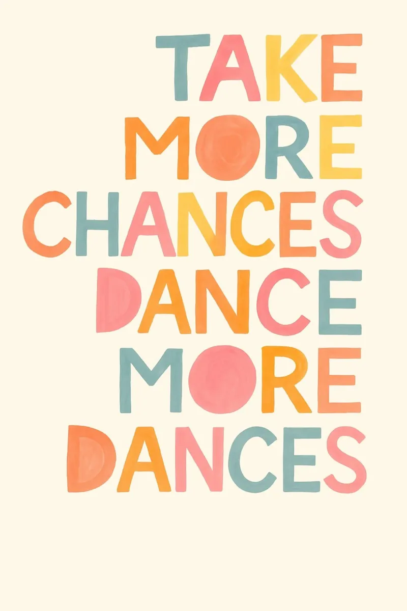 Dance More Dances – Lebe bunt. carta hahnemühle da QuooodZ by MooodzArt