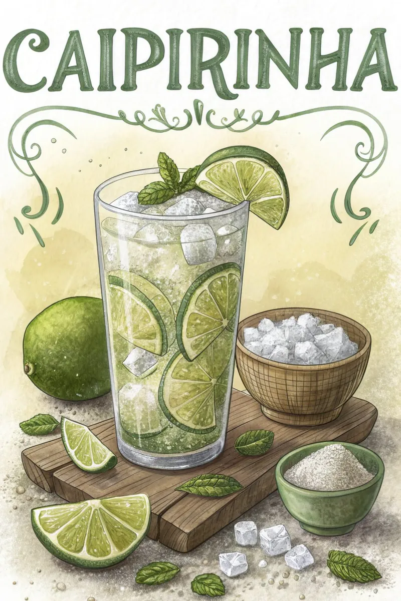 Poster retro Caipirinha pellicola backlit da 🎁 ARTVI-SHOP