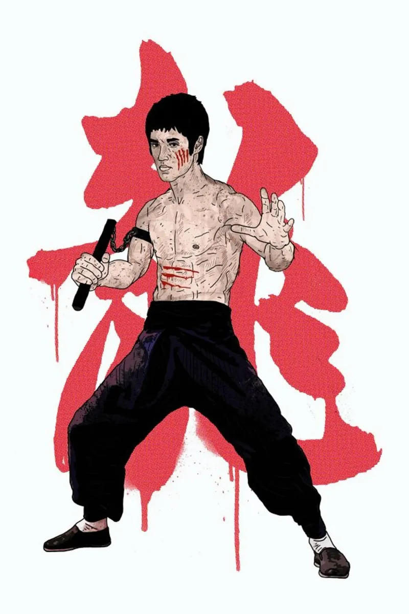 Bruce Lee pellicola backlit da Nick Cocozza