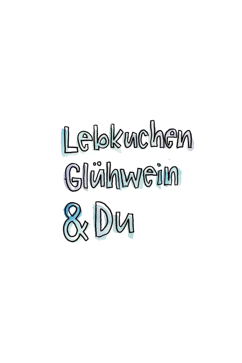Lebkuchen & Du poster con telaio in alluminio da Brushmeetspaper