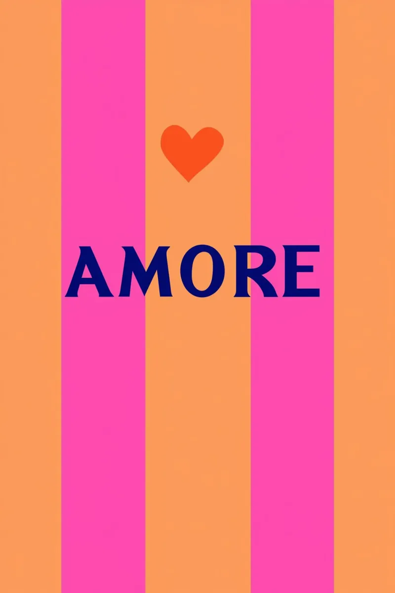 Amore strisce chic pellicola backlit da Carinaprint