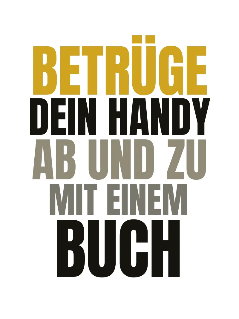 Betrüge Dein Handy canvas by Happy 😃 Art 🎨 by Christine Schnoell
