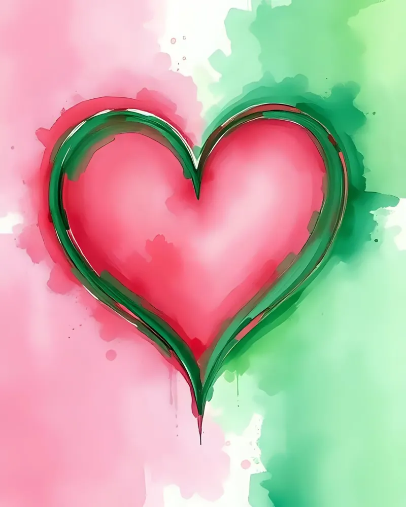 cuore_rosa_verde_1 pellicola backlit da Pink- und LoveArt by LK