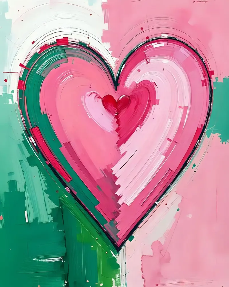 cuore_rosa_verde_5 pellicola backlit da Pink- und LoveArt by LK