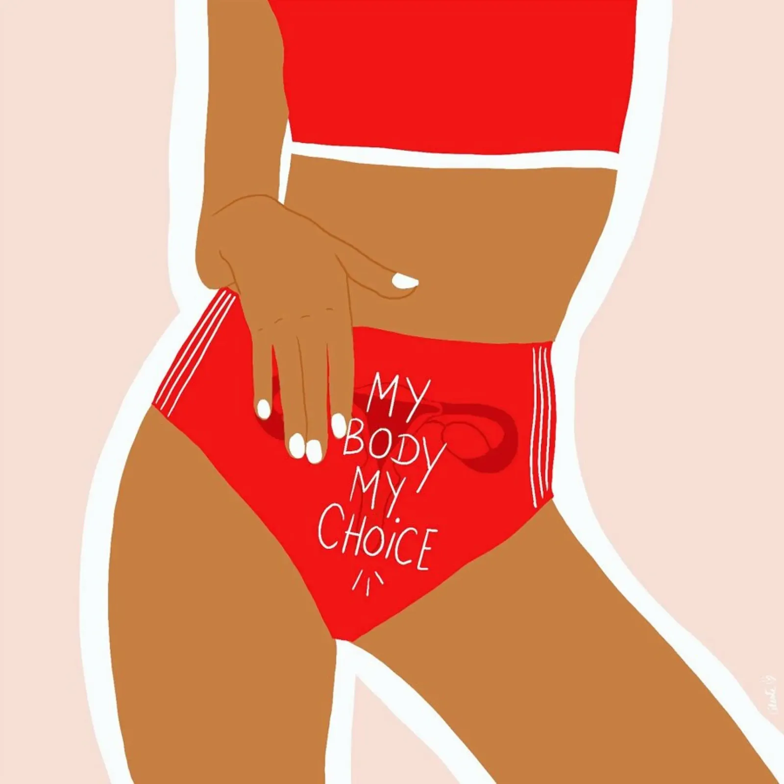 My Body My Choices pellicola backlit da Céleste Wallaert