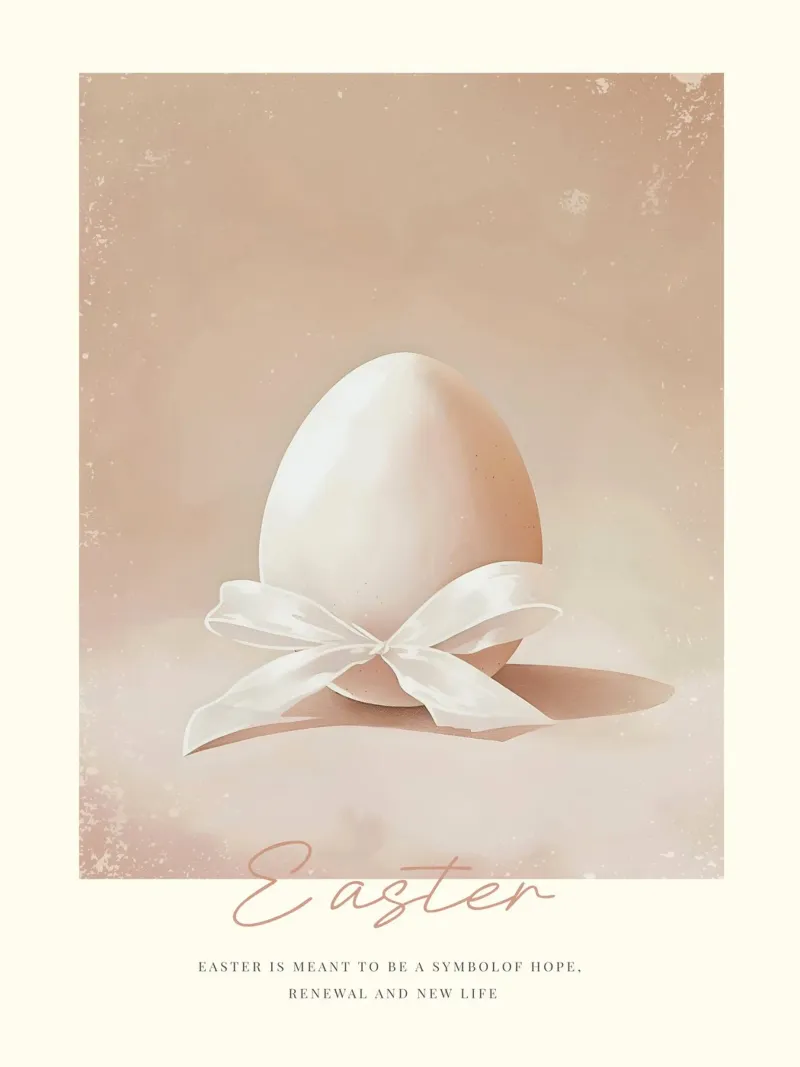 Happy Easter No 12 poster con telaio in plastica da treechild