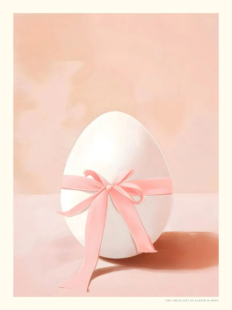Happy Easter No 13 poster con telaio in legno da treechild