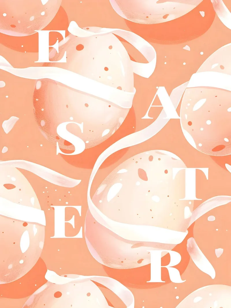 Happy Easter No 16 poster con telaio in plastica da treechild