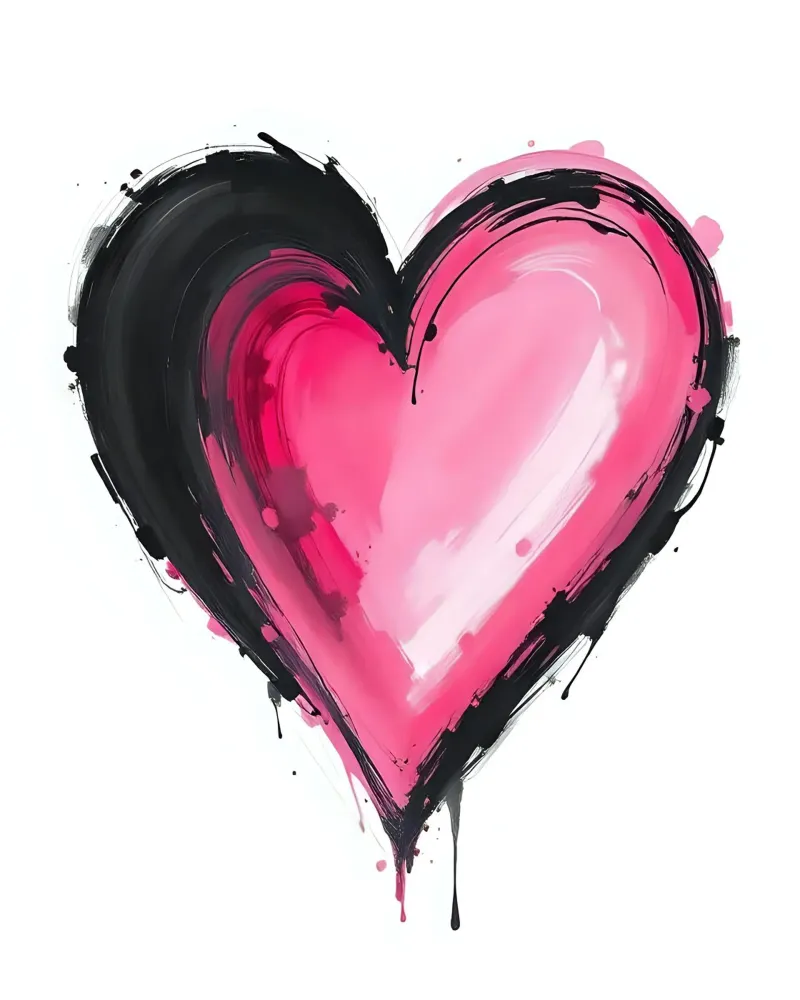 cuore_rosa_nero_5 pellicola backlit da Pink- und LoveArt by LK