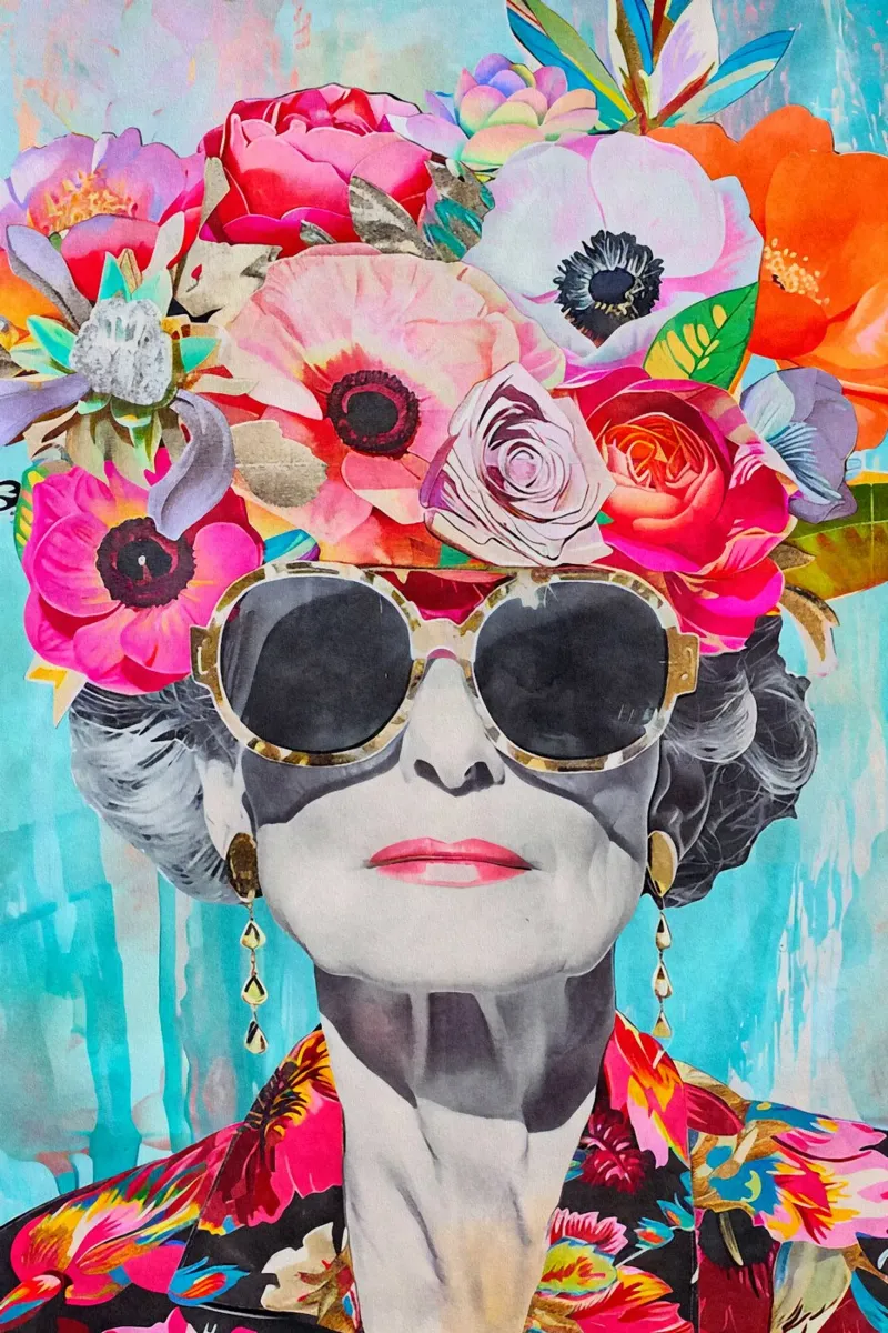 Grace And Style Ageless Attitude Portrait canvas with Floater frame by Andrea Haase Modern Home