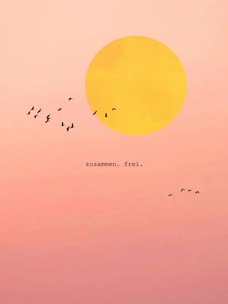 Zusammen. Frei. 02 poster con telaio in alluminio da maramirage