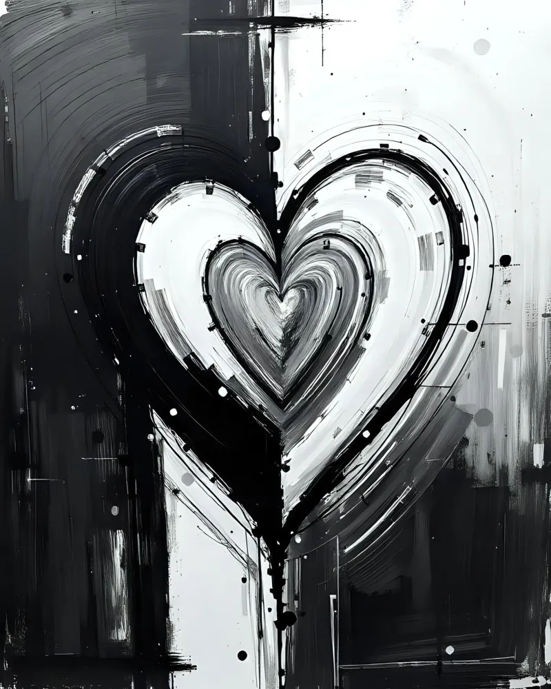 cuore_bianco_nero_2 pellicola backlit da Pink- und LoveArt by LK