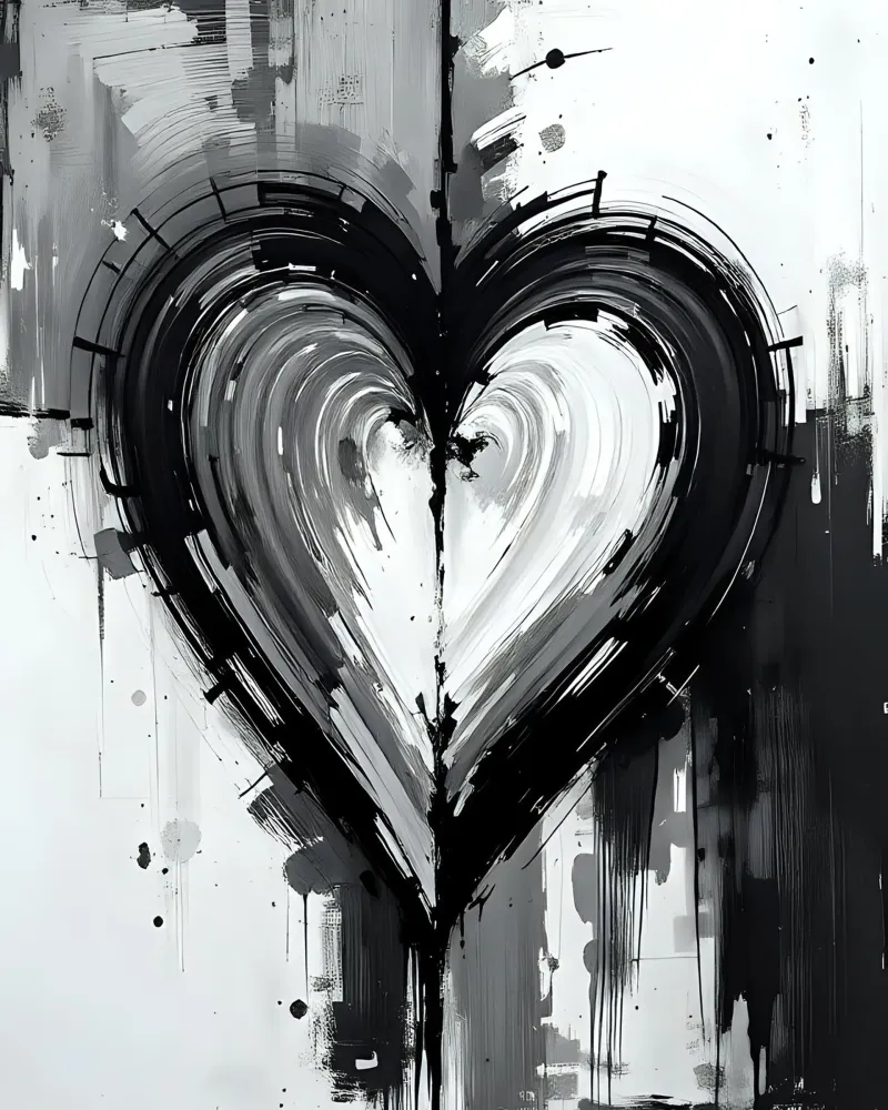 cuore_bianco_nero_4 pellicola backlit da Pink- und LoveArt by LK
