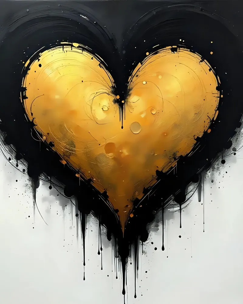 cuore_nero_oro_1 pellicola backlit da Pink- und LoveArt by LK