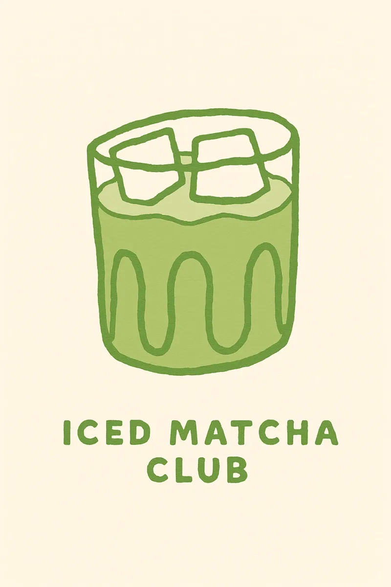 Green, Cold, Perfect – Iced Matcha Vibes pellicola backlit da QuooodZ by MooodzArt