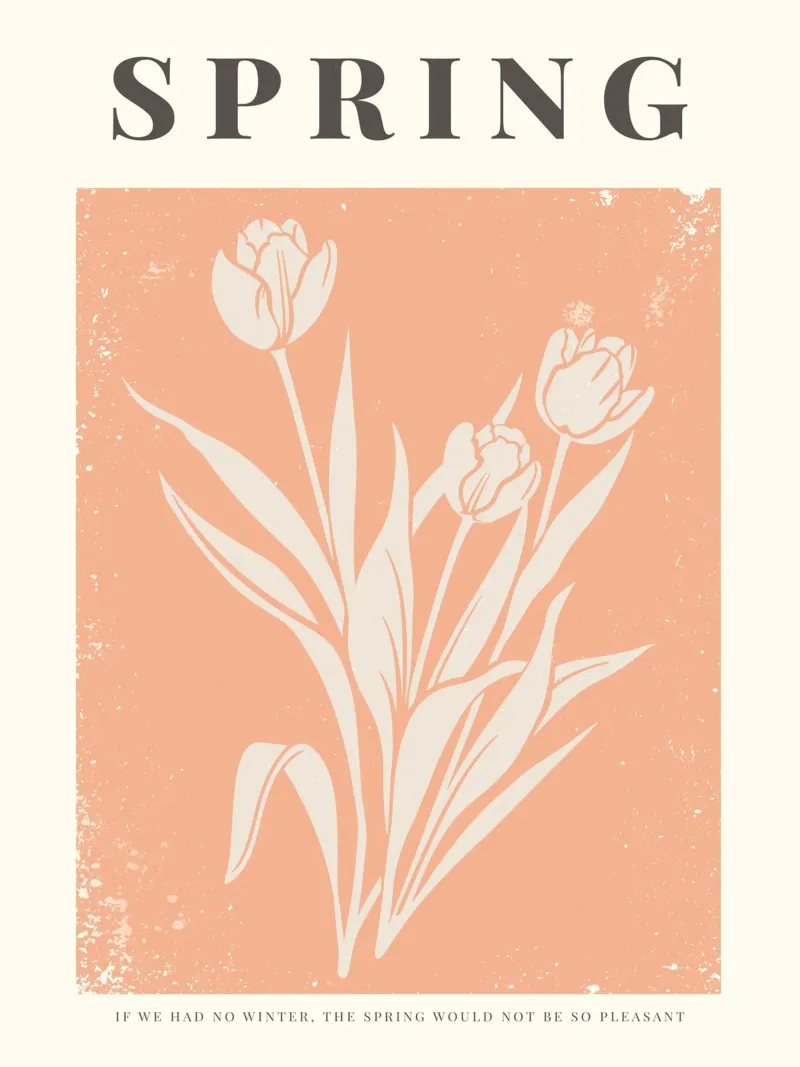 Happy Easter No 24 poster con telaio in legno da treechild