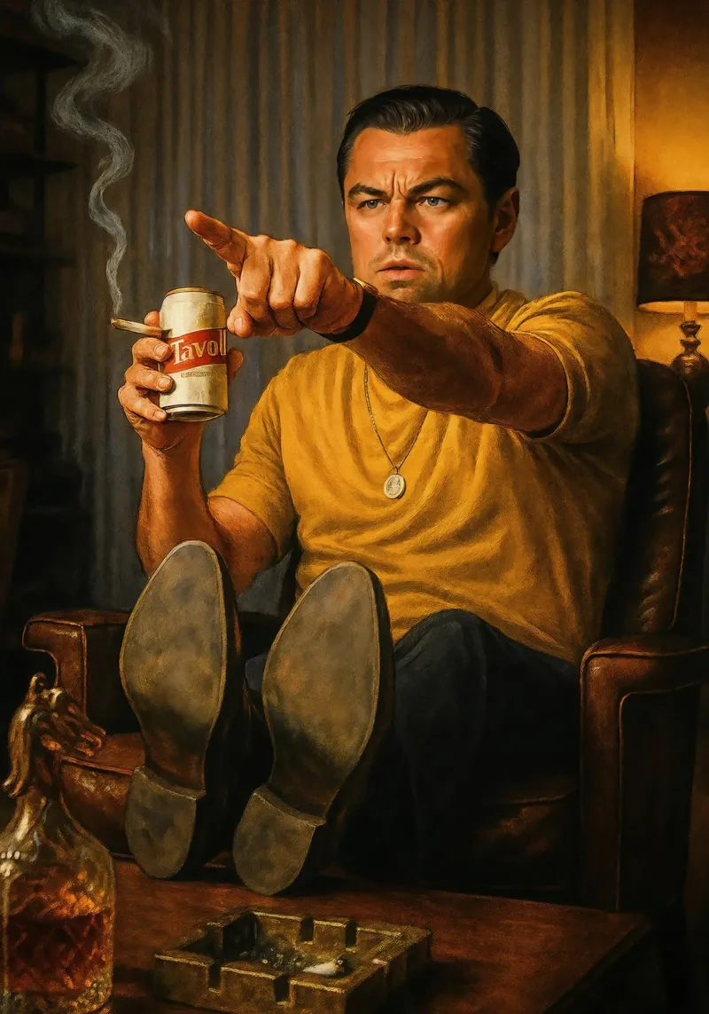 Leonardo DiCaprio Pointing Hollywood Meme plexiglass da Lootprint