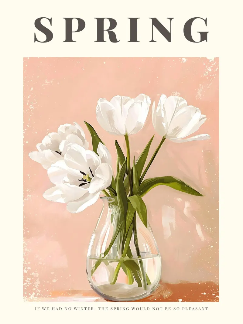 Happy Easter No 25 poster con telaio in legno da treechild