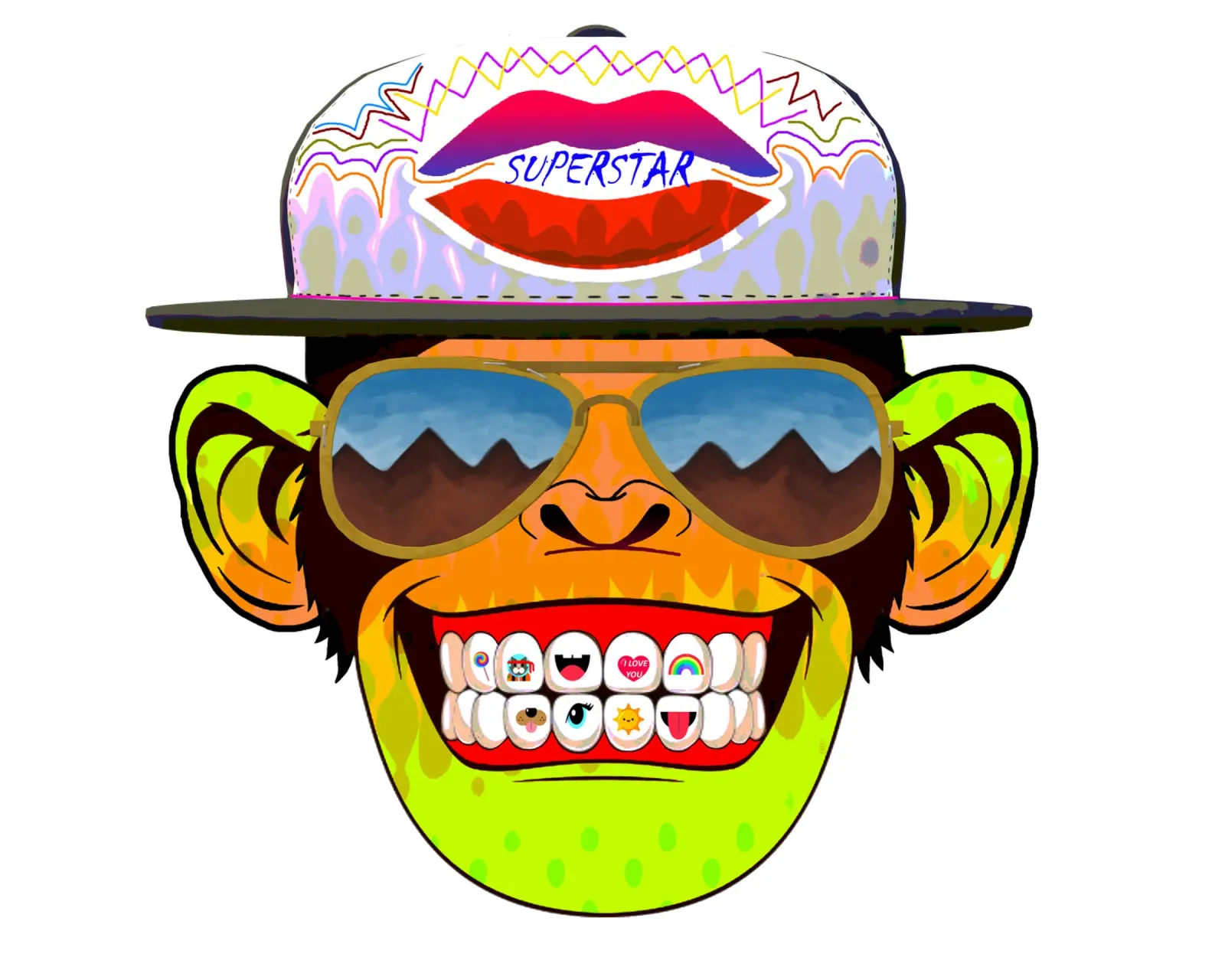 Scimmia Coole tela con Cornice a cassetta da Crazyy Mode