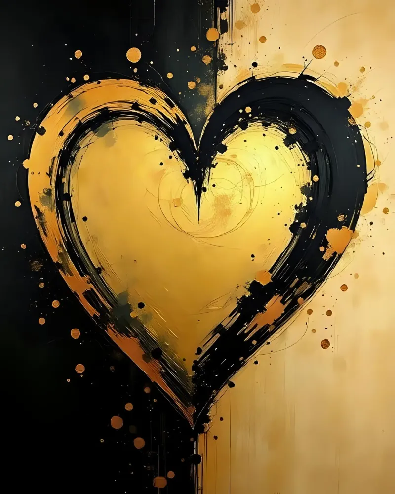 cuore_nero_oro_3 pellicola backlit da Pink- und LoveArt by LK