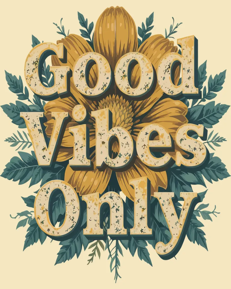 Good Vibes Only canvas by Mohs