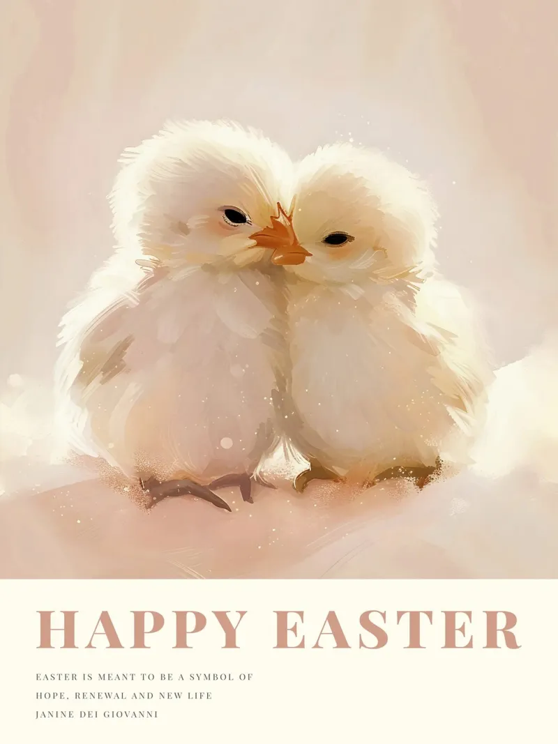 Happy Easter No 27 poster con telaio in plastica da treechild