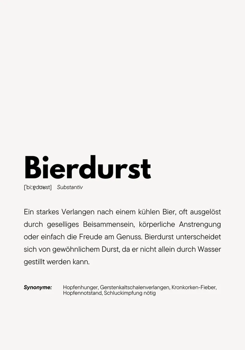 Definition Bierdurst alluminio dibond da DigiWunderwerk
