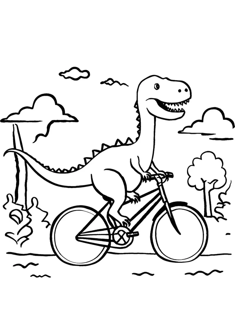 Bicycle dinosaur poster con telaio in plastica da LisaArtes