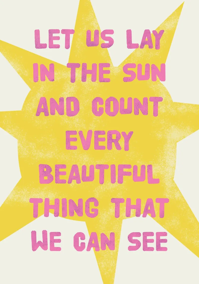 Let us lay in the sun carta hahnemühle da thesoulhugclub