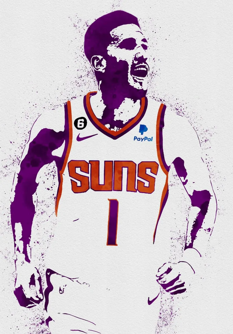 Devin Booker Phoenix Suns pellicola backlit da tenten