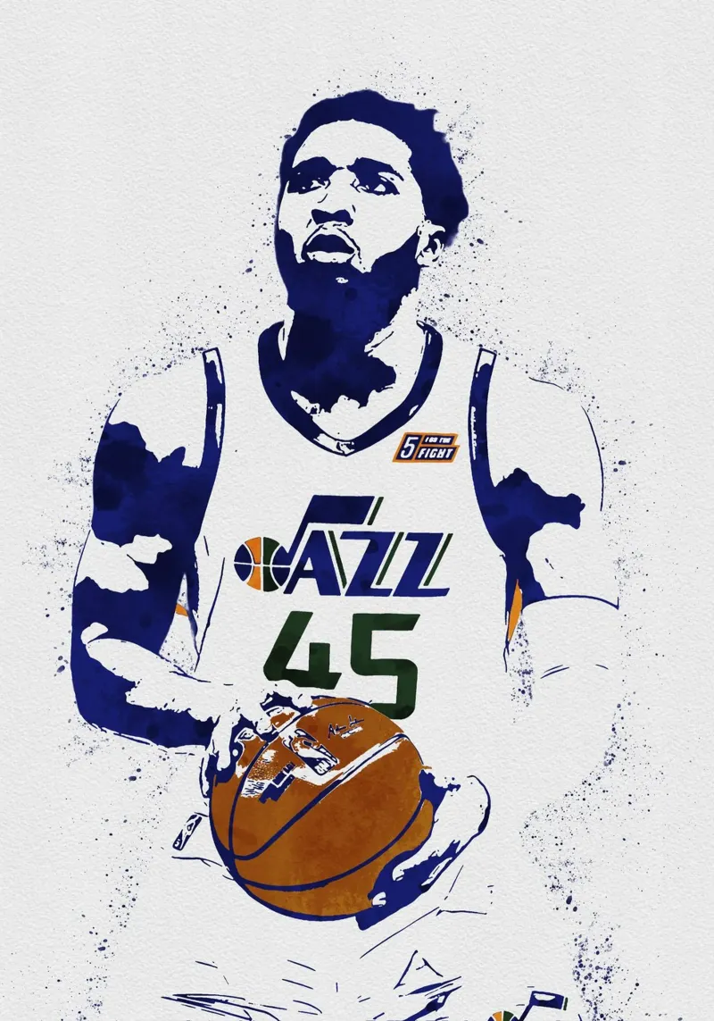 Donovan Mitchell Utah Jazz pellicola backlit da tenten
